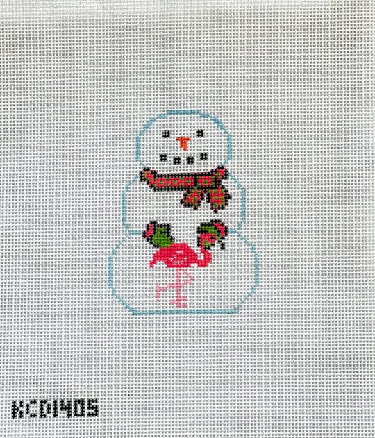 KCD1405 Snowman with Flamingo - TS