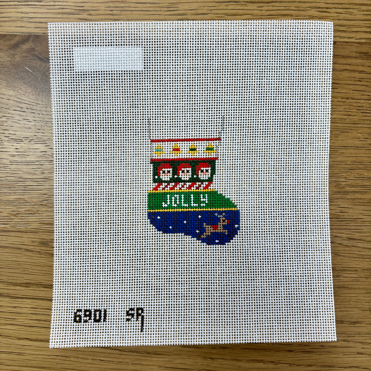 SR6901 Santa Stripe, Stocking Ornament - TS