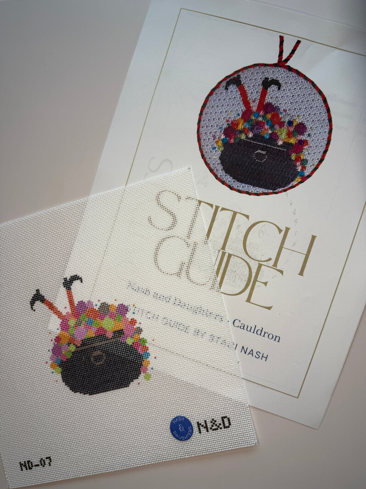 ND-07 Colorful Bubble Cauldron Canvas and Stitch Guide - MKT