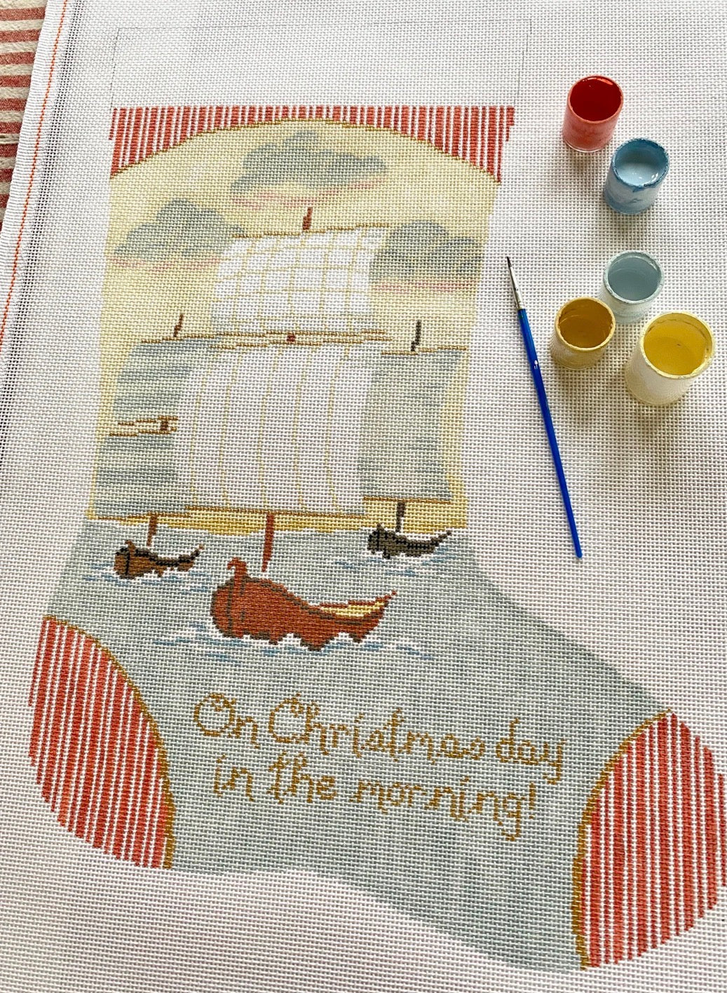 19K-M Three Ships Stocking - Midi - TS