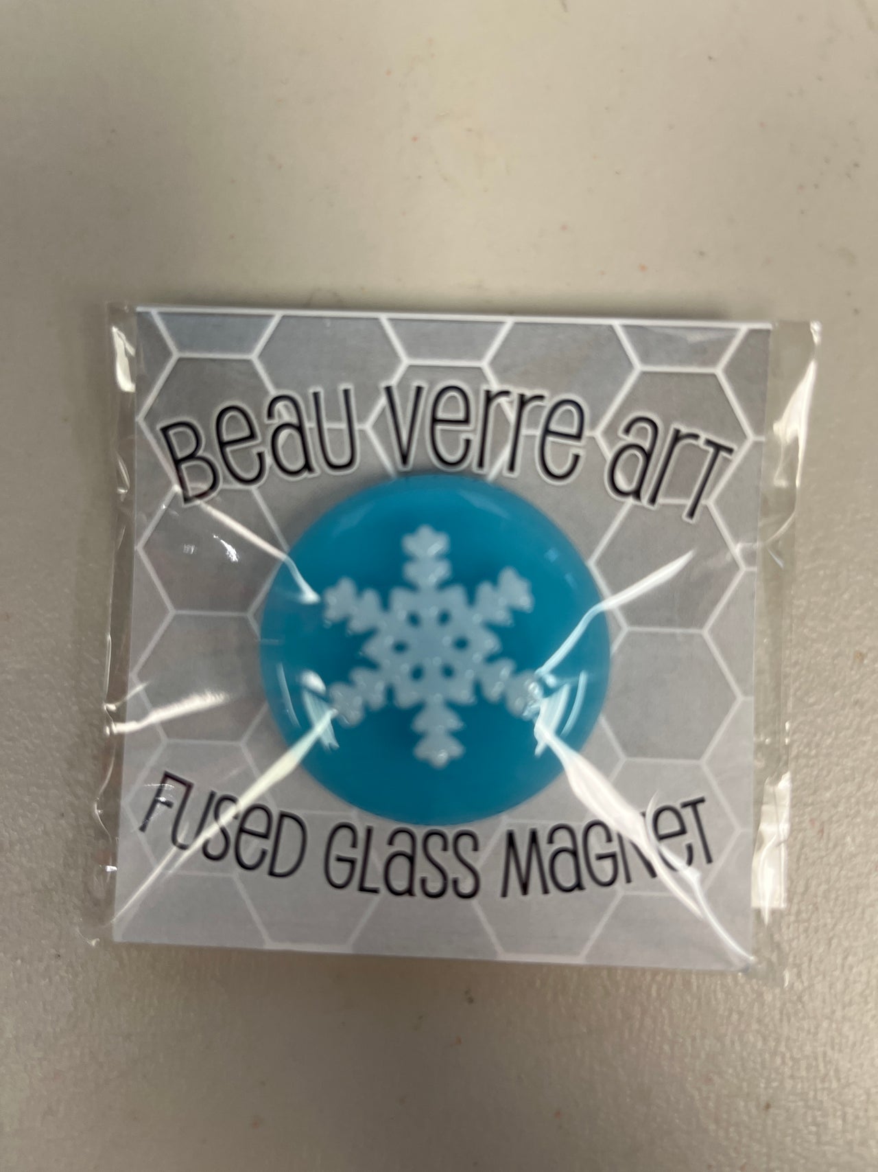 Snowflake Fused Glass Needle Minder