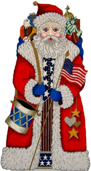 7018 Patriotic Santa    - TS