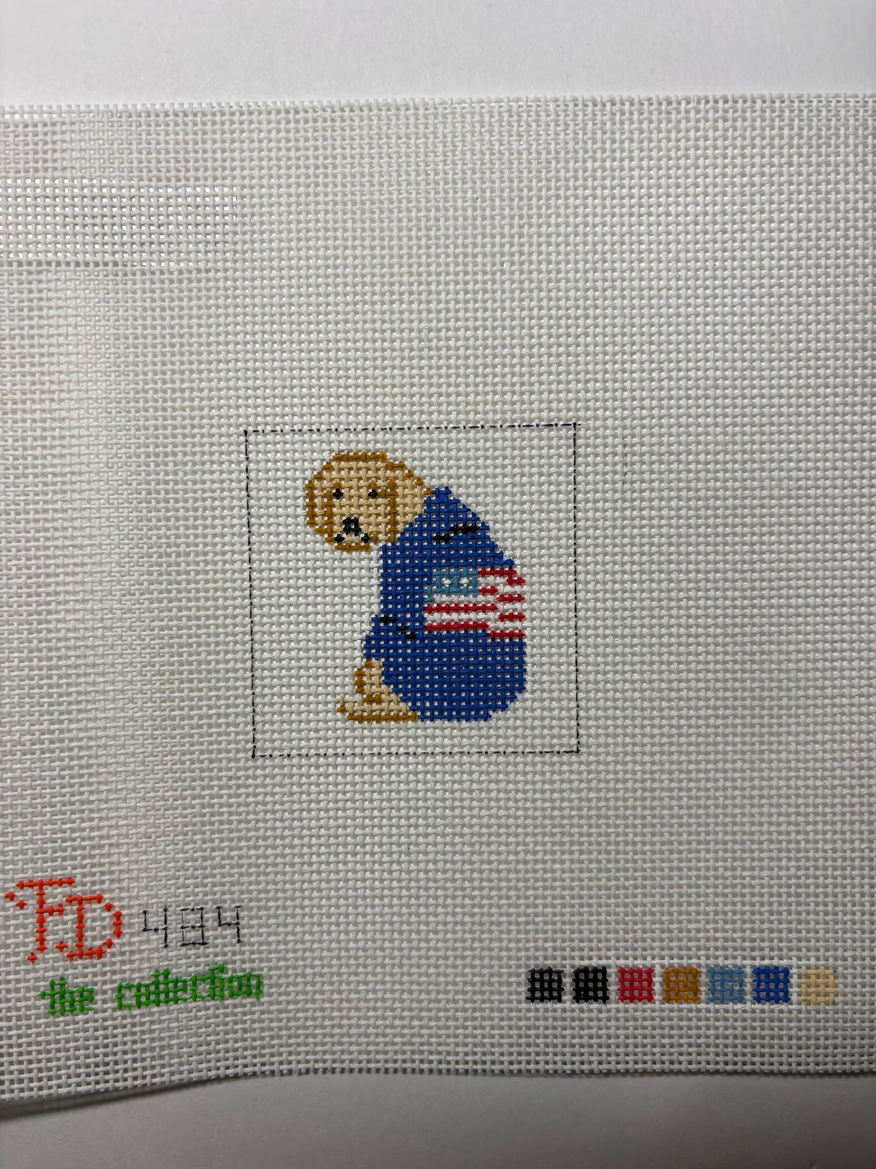 FD484 MINI Lab Puppy in Flag Sweater - MKT3
