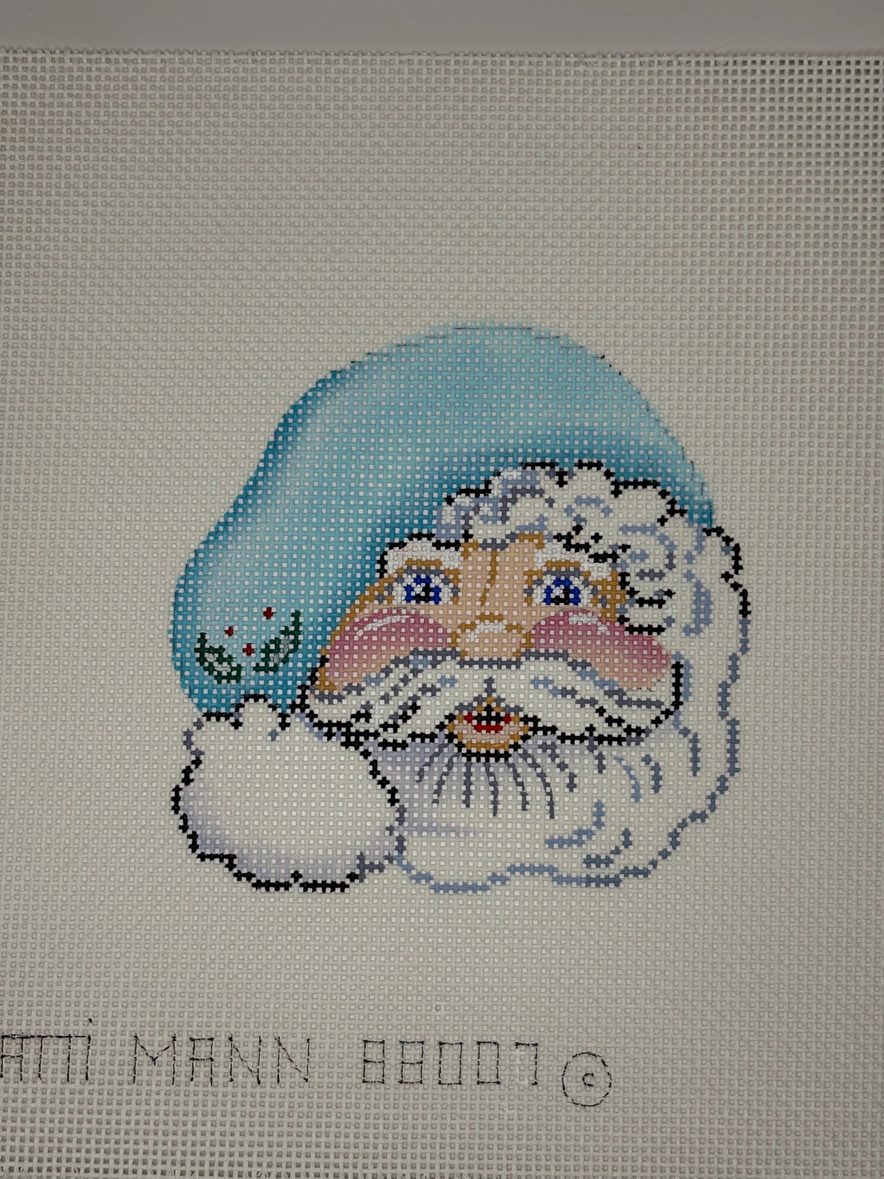 88077 Baby Blue Santa Head