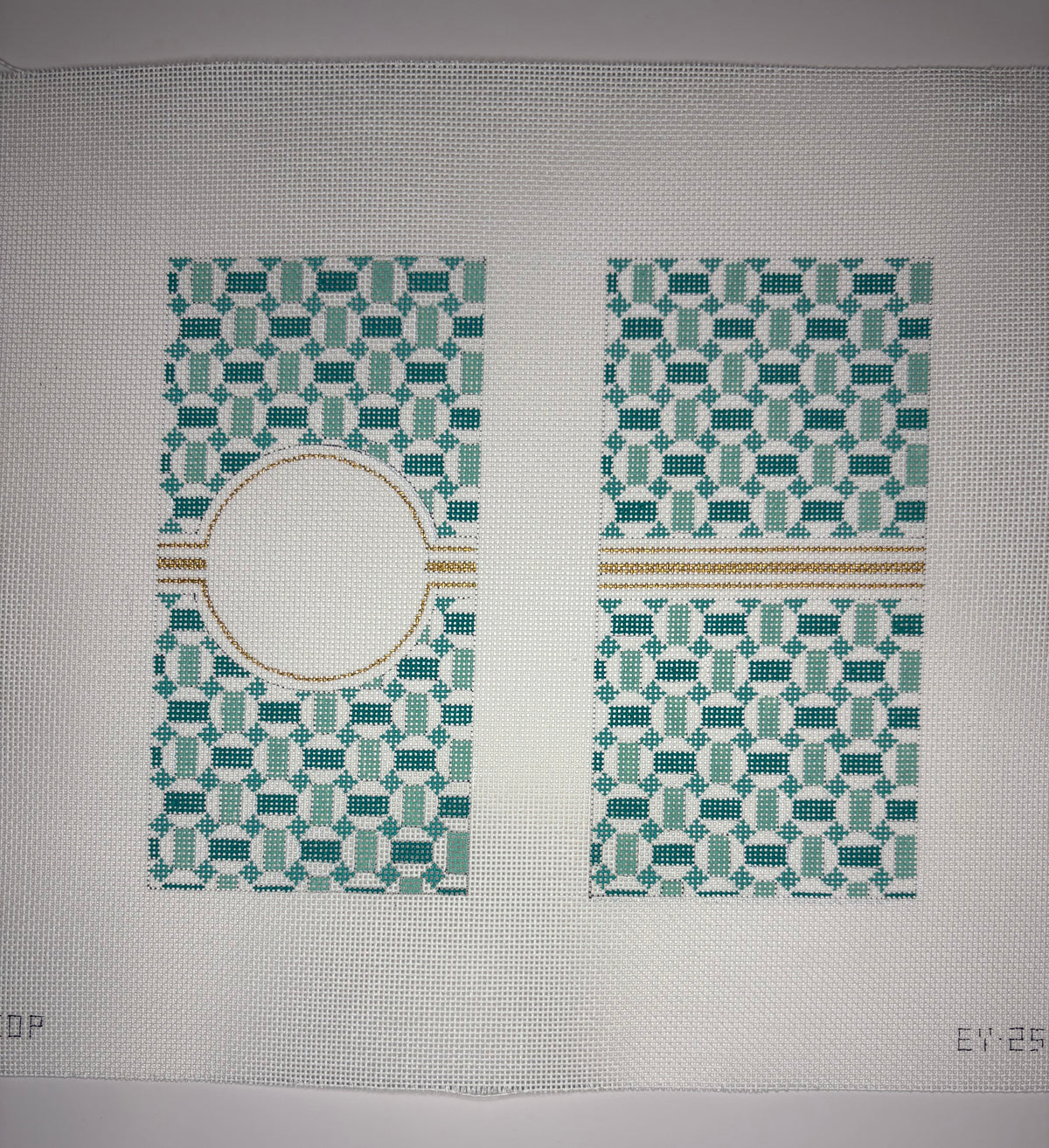 EY255 Turquoise Monogram Eyeglass Case - MKT3
