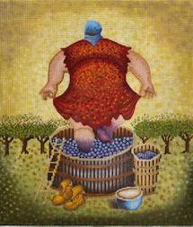 ©LH 8023 LADY CRUSHING GRAPES - TS