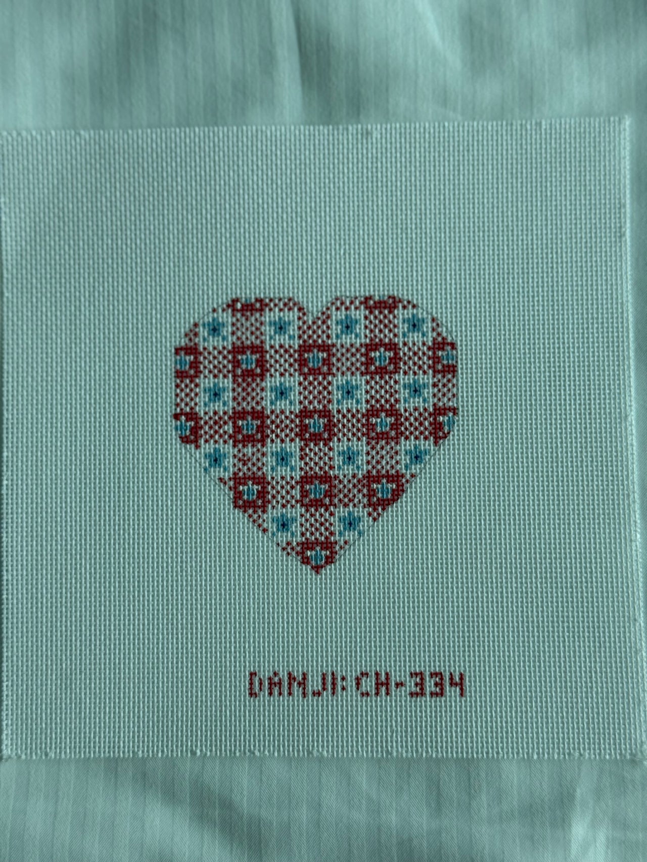 Red and Blue Heart CH-334 - MKT