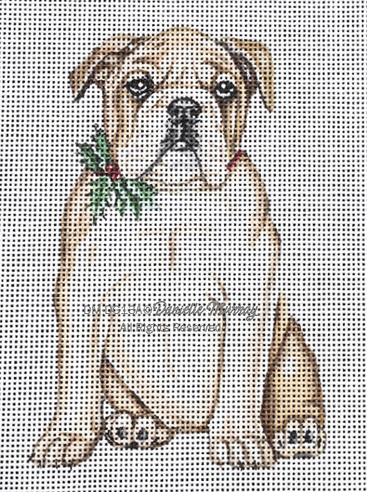 DMDG13A - Dog: Holiday Bulldog Ornament - TS