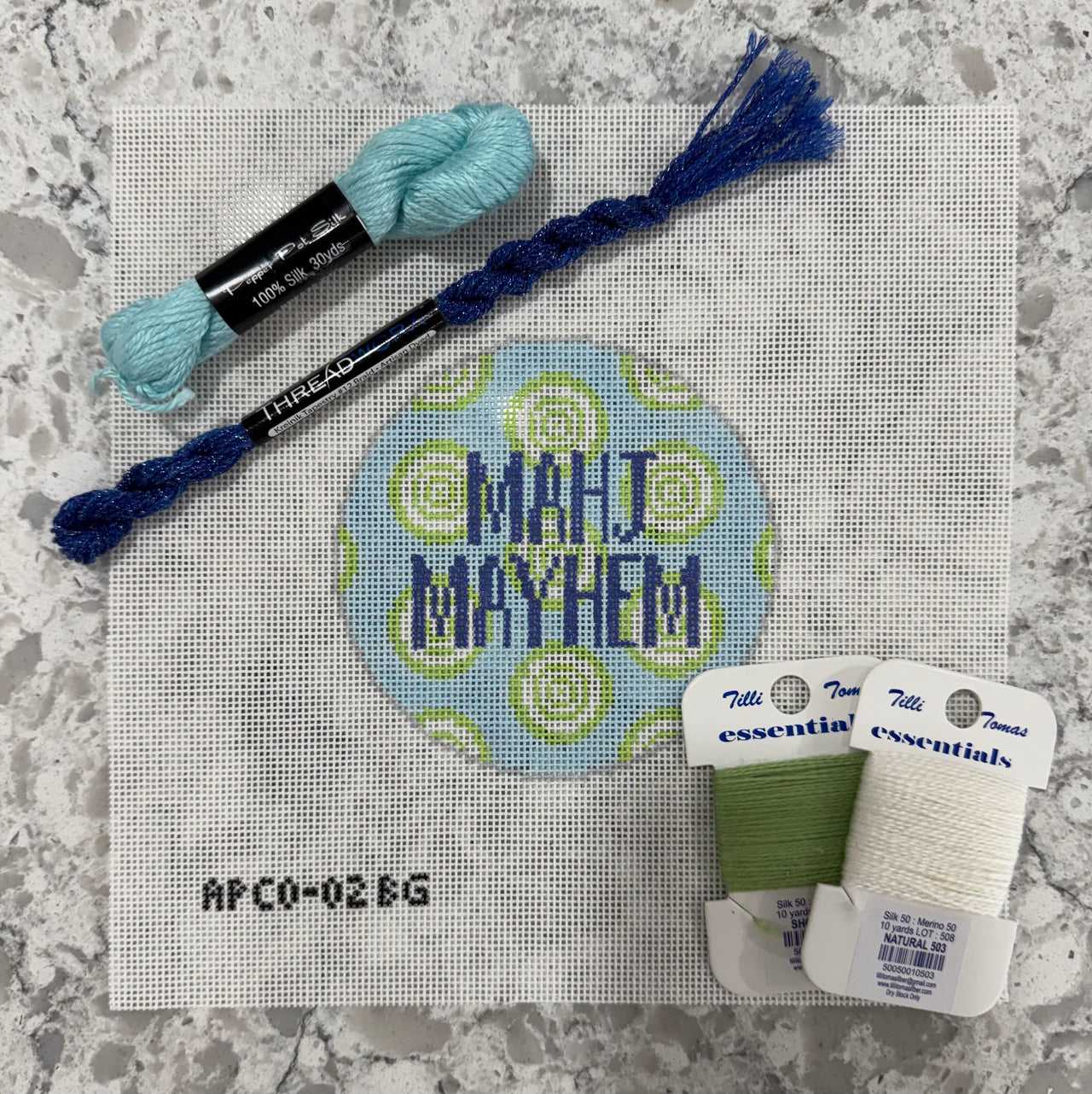 APCO02BG - Mahjong Mayhem Blue and Green