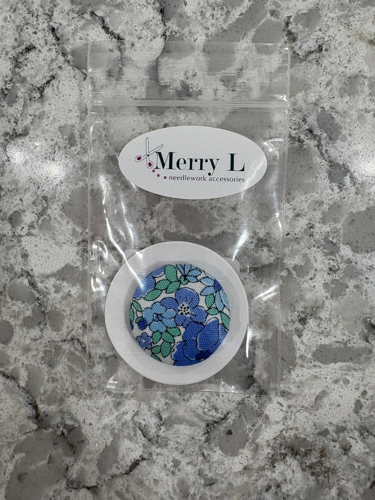 Liberty Fabric Covered Button Needleminder