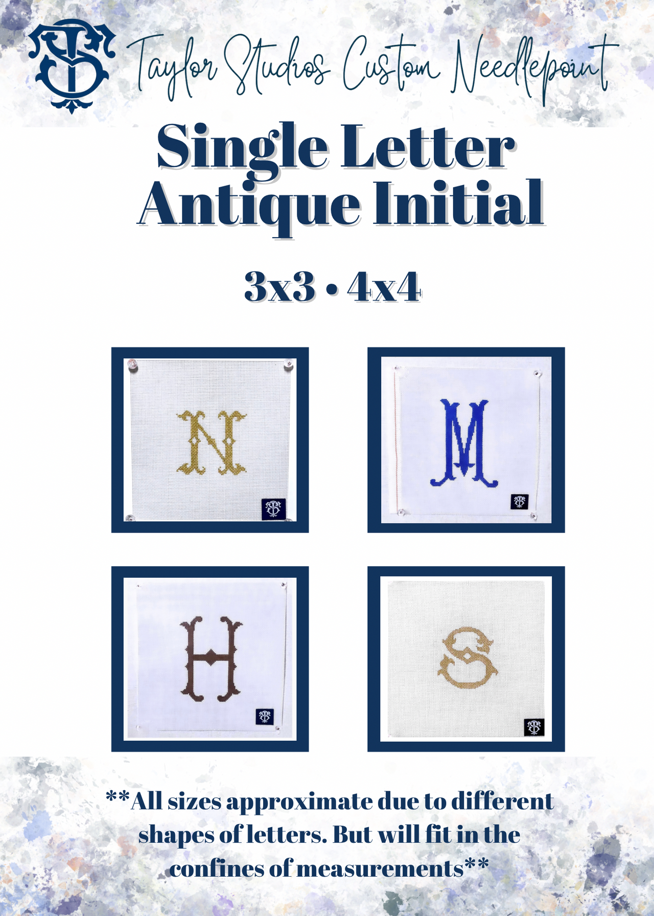 Single Letter Antique Custom Initial