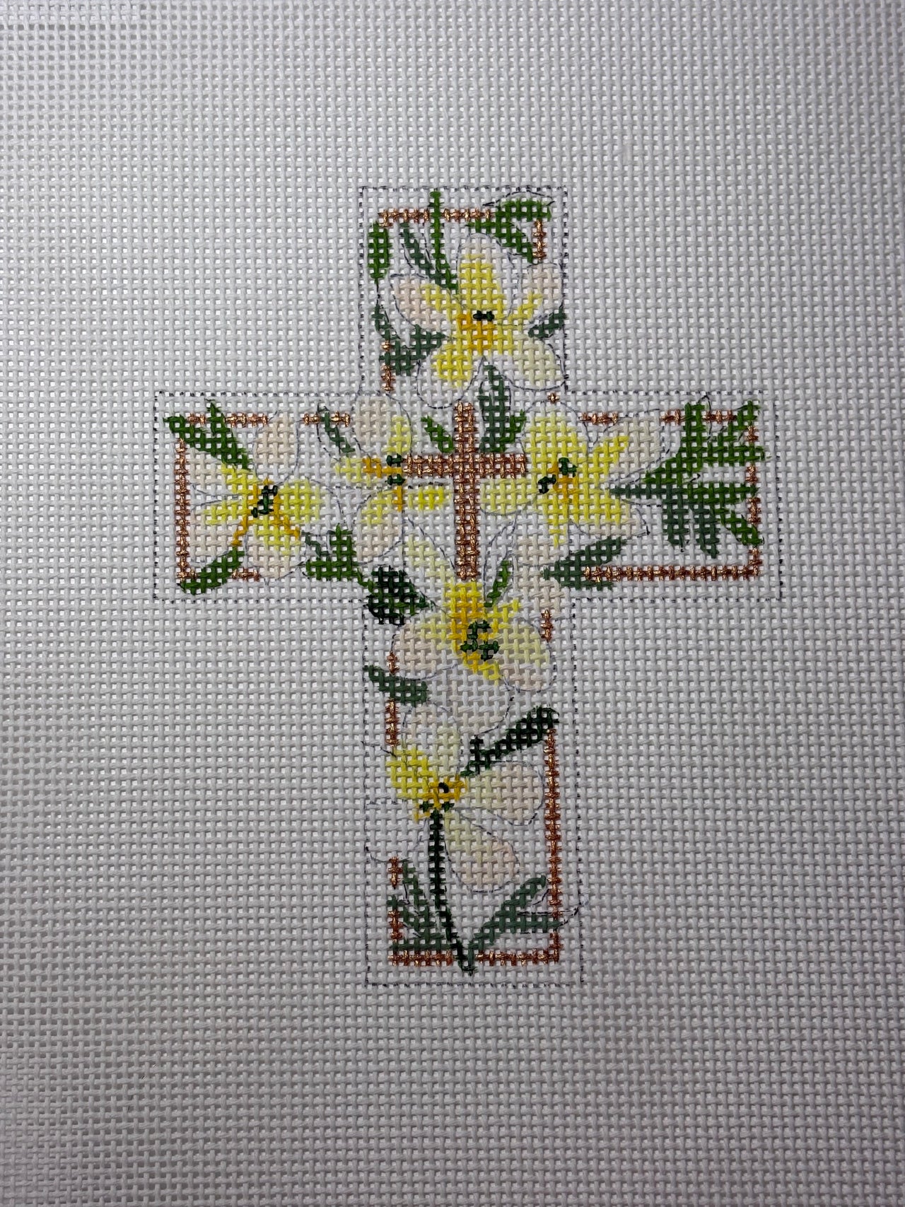 106J Med Cross White Rose - MKT3