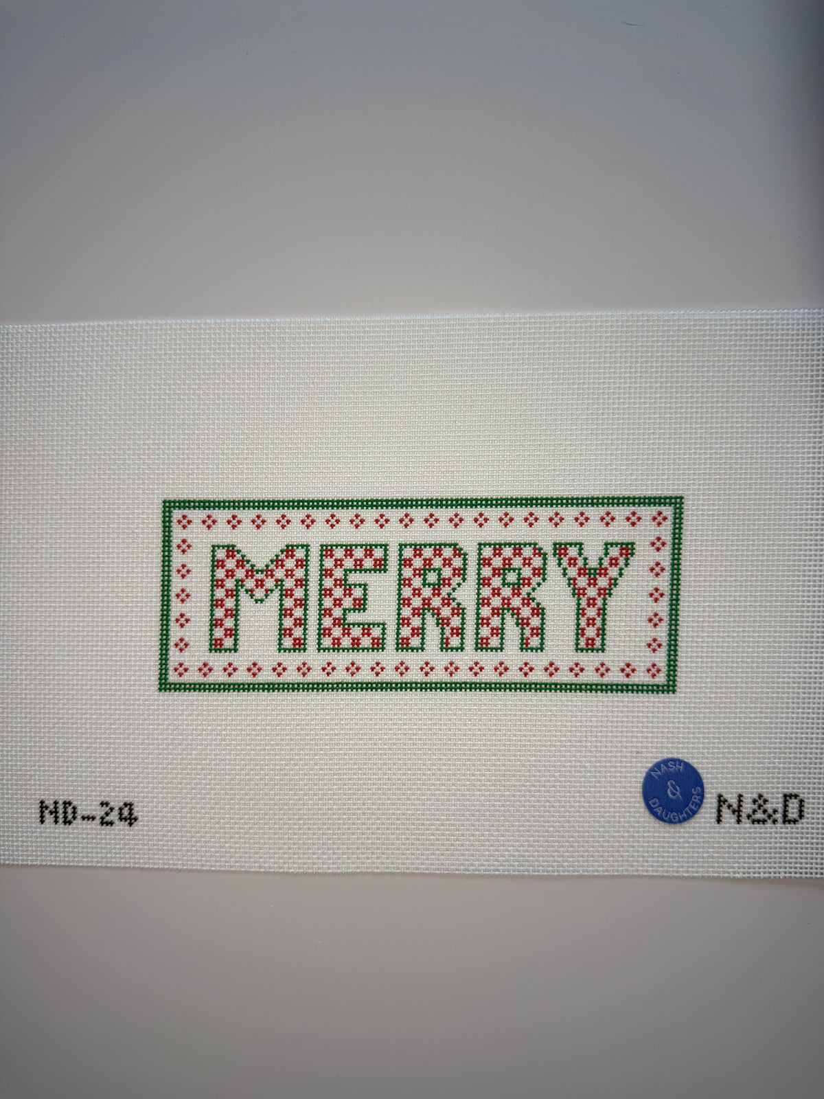 ND-24 Merry Checkerboard Letters Canvas - MKT