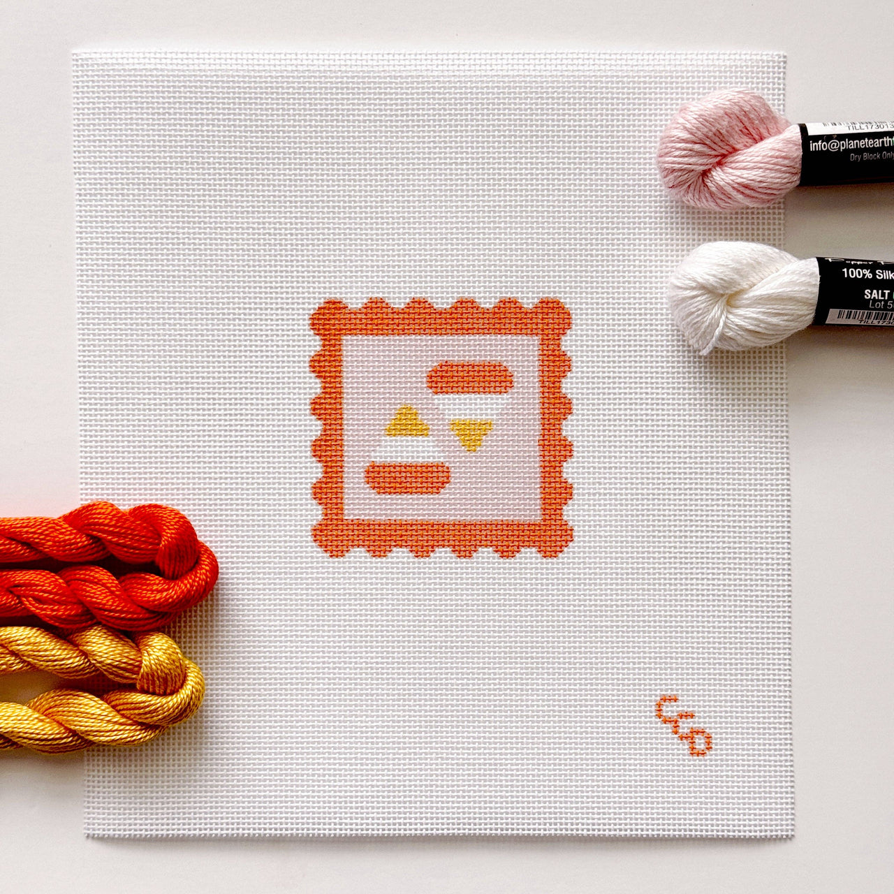 Candy Corn Stamp Needlepoint Canvas