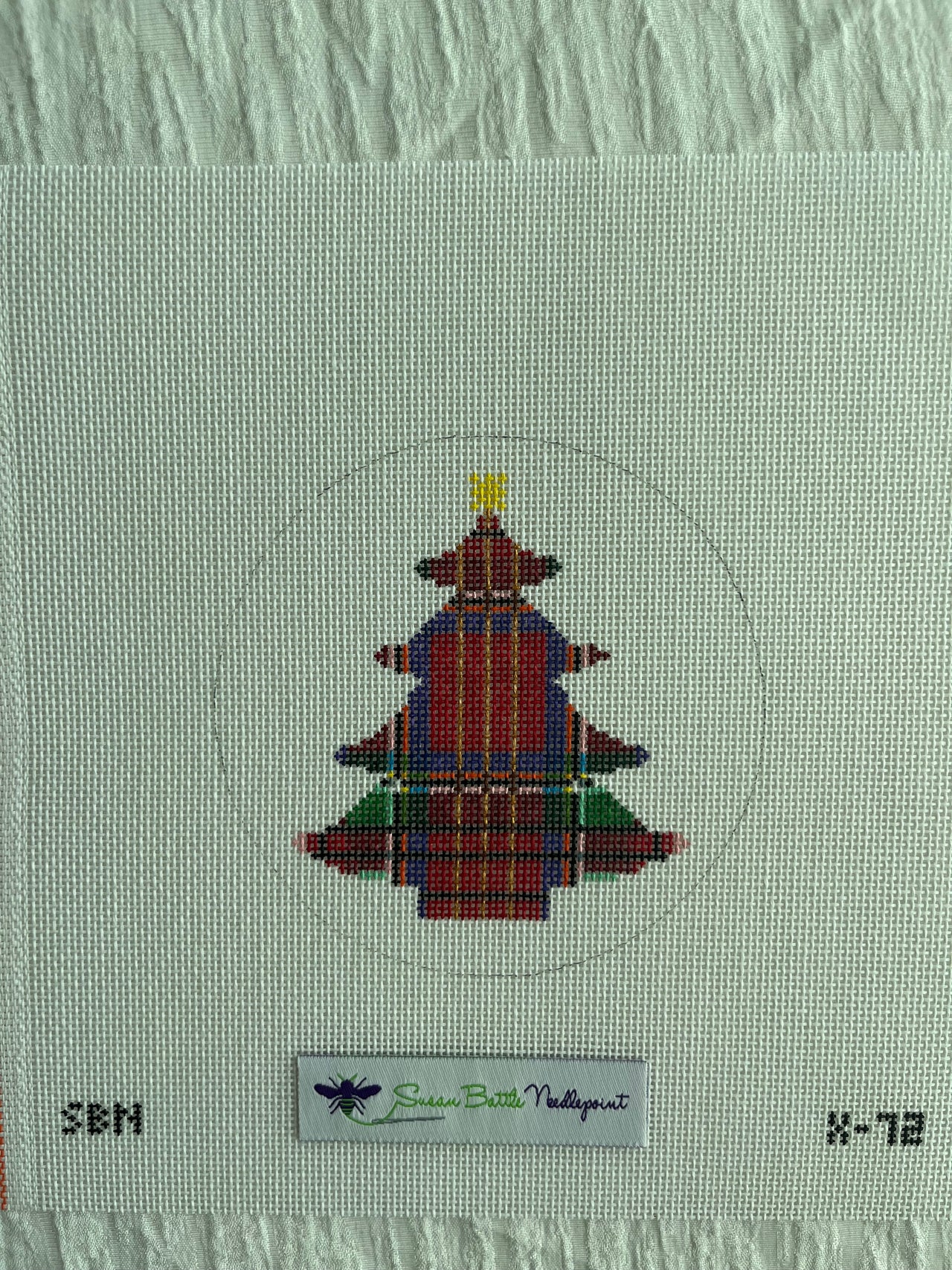 Plaid Christmas Tree Ornament X-72