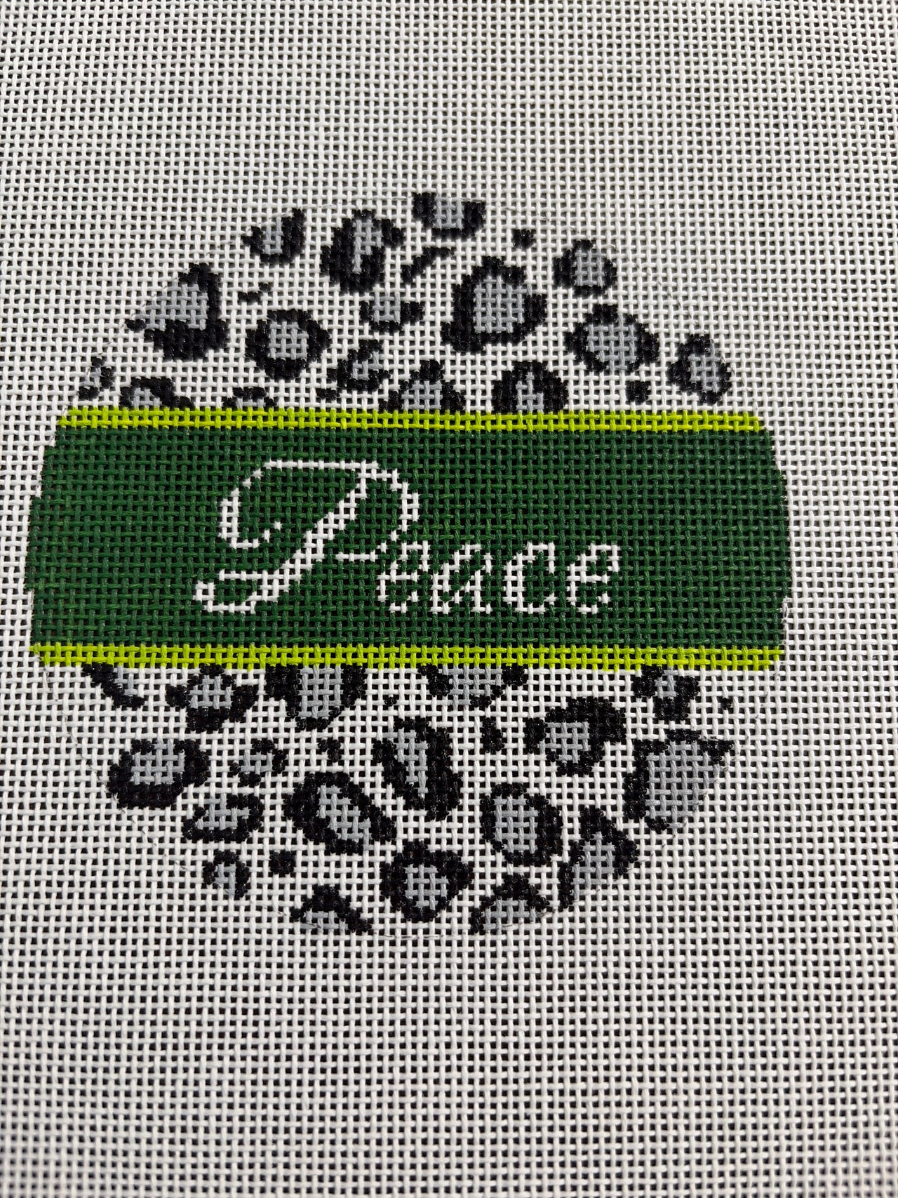 21-127 Peace Animal Print 4” round  - TS