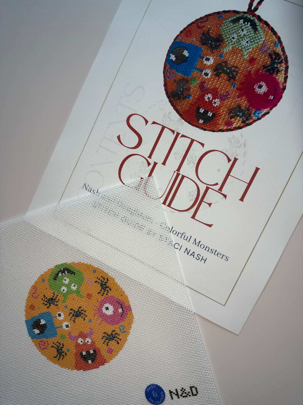 ND-28 Colorful Monsters Canvas and Stitch Guide - MKT