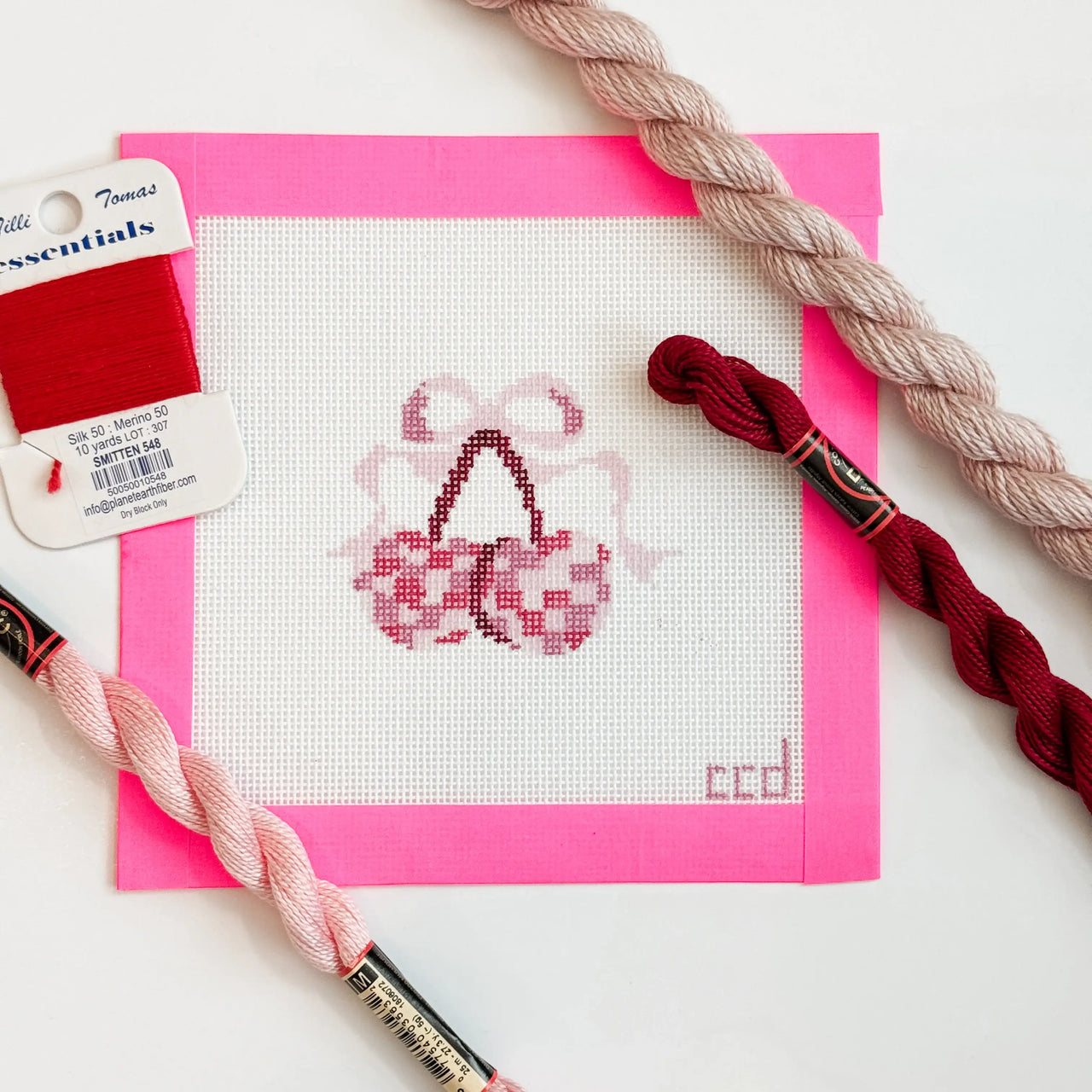 Disco Cherries Needlepoint Canvas