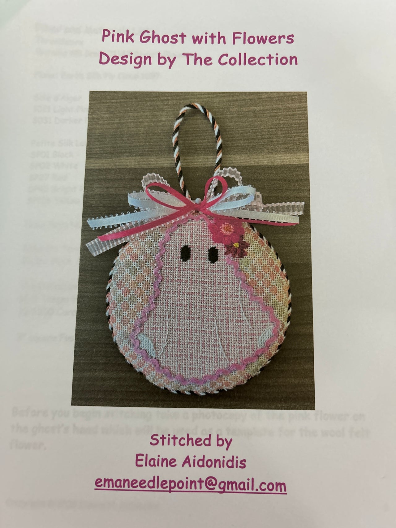 GH112 Ghost Flowers in Hair with Stitch Guide