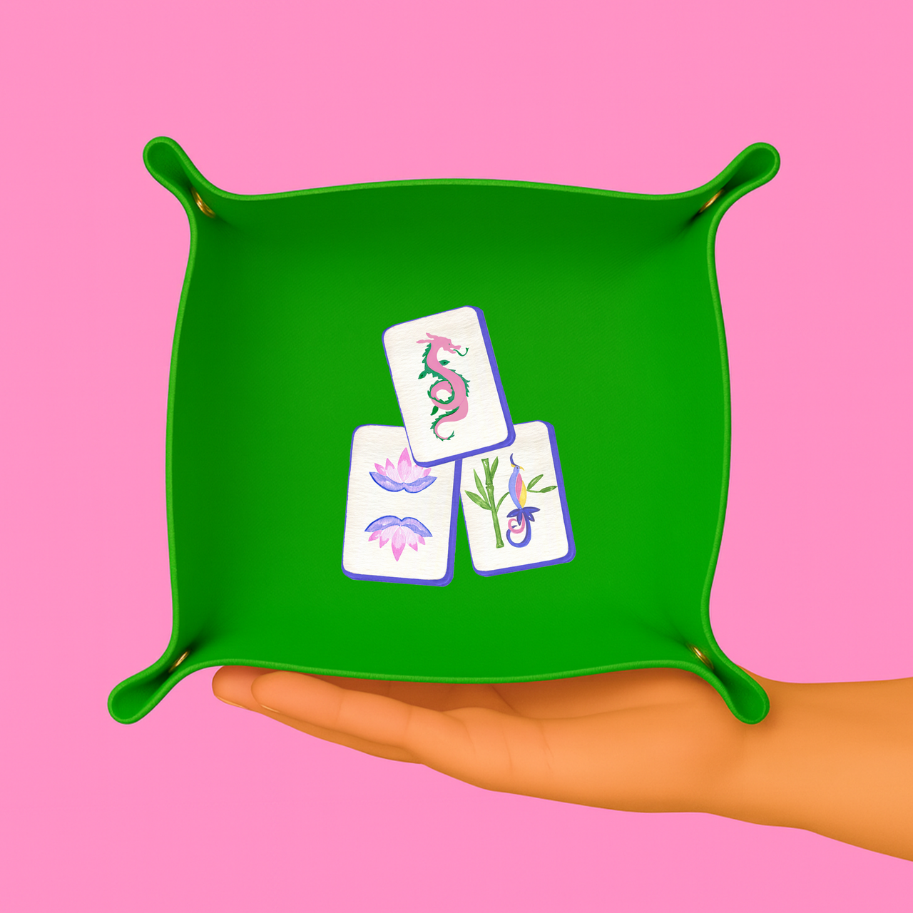 Mahjong tile snap tray | ort try and catch all
