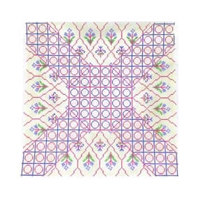 907 Octagon Geometric with Flowers - TS