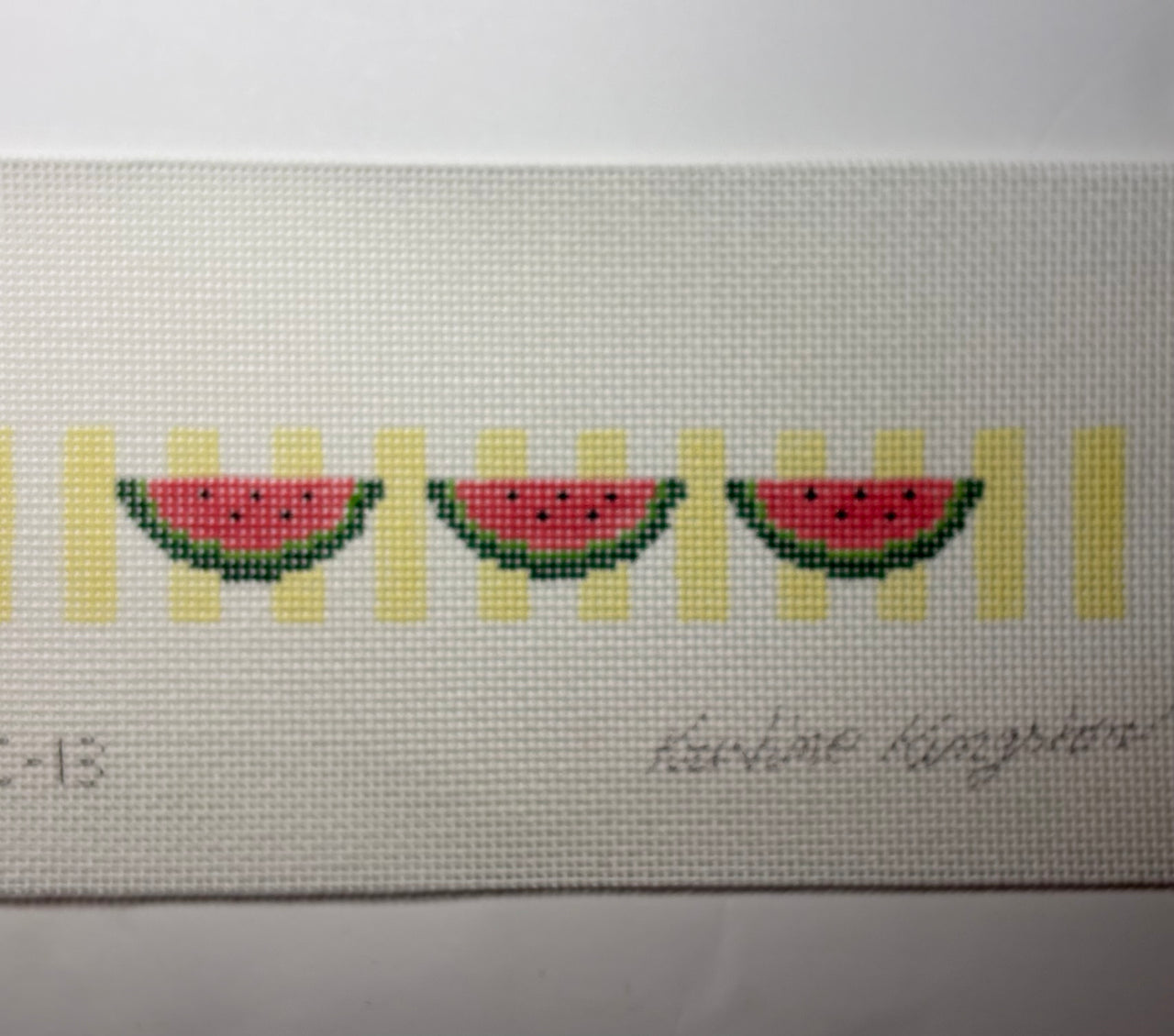 KKF10C-13 Watermelons on Yellow Stripes Fob - MKT3