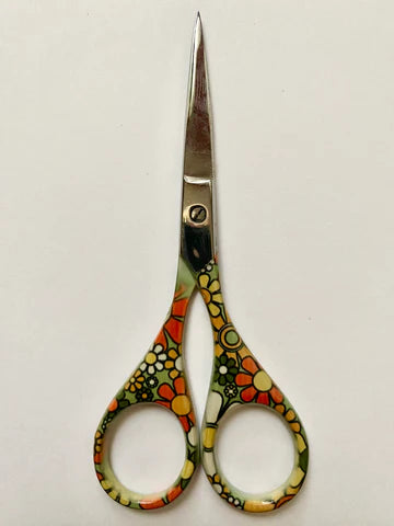 Retro Flowers Scissors