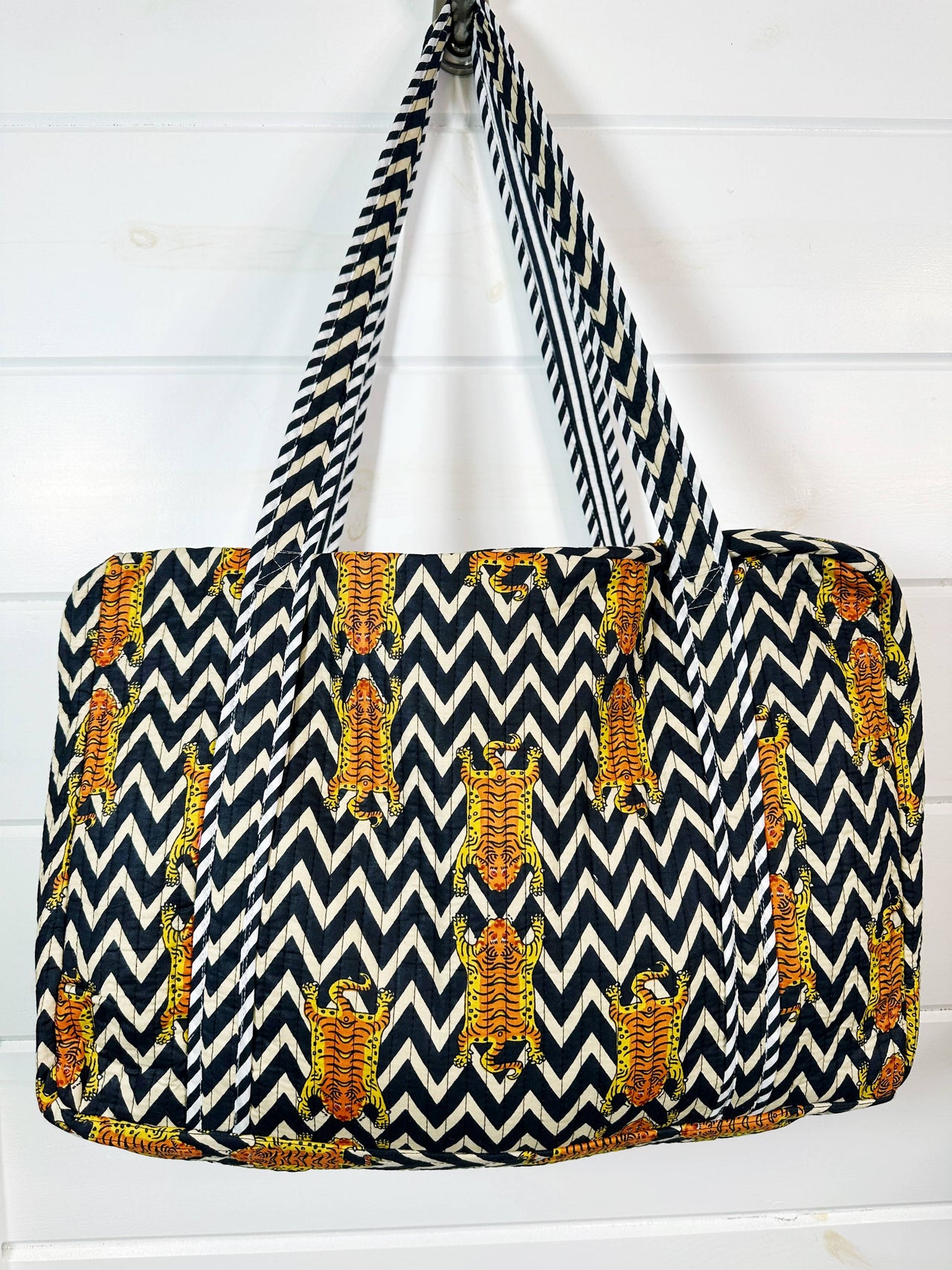 Quilted Zip Tote Bag