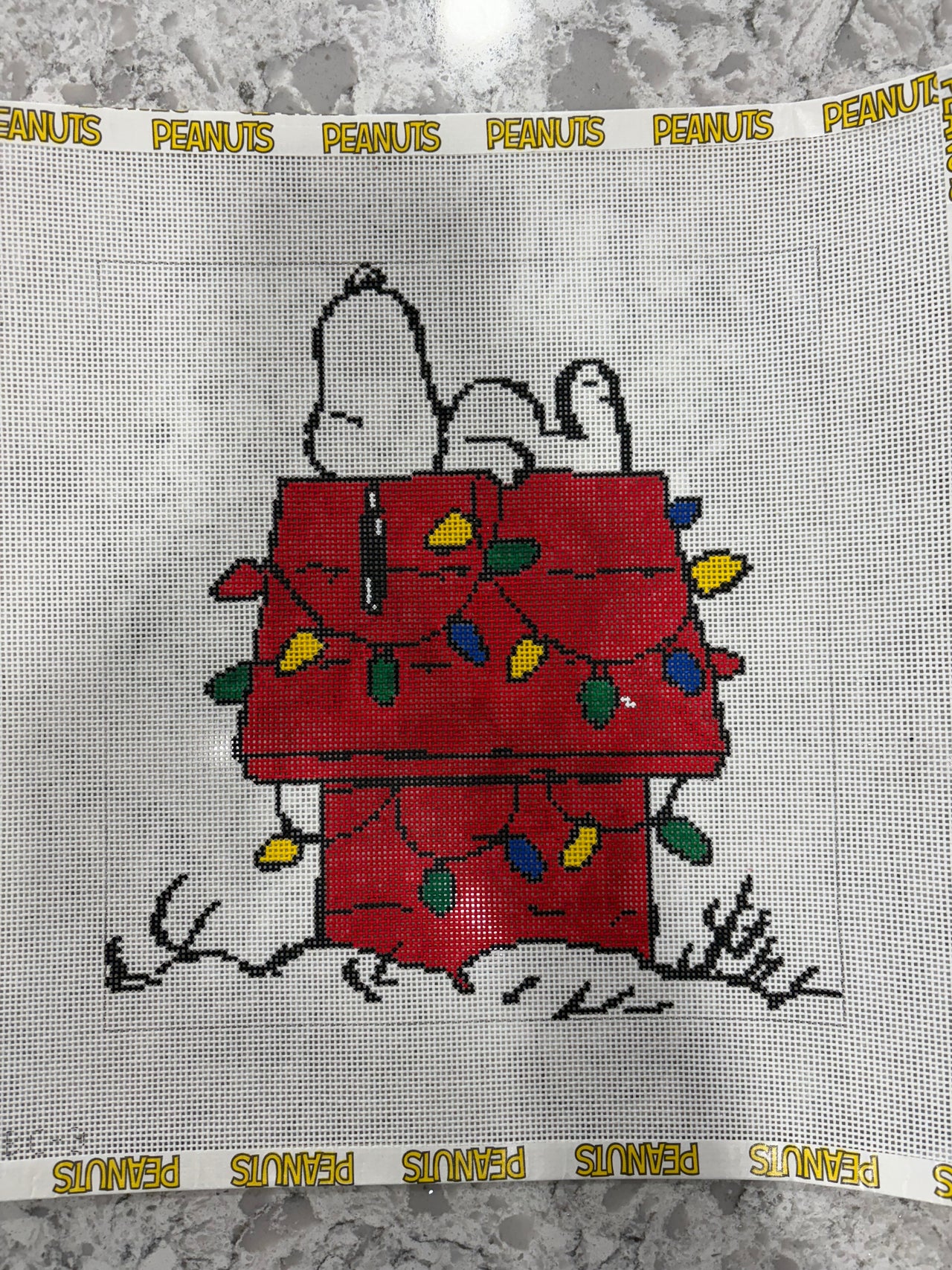 PEANUTS-CBC-2 PEANUTS  "A Charlie Brown Christmas" - Snoopy on Lit Doghouse Canvas - SE