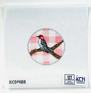 KCD1488 Gingham Round Woodpecker - TS