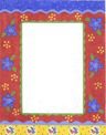 LR 381 BLUE DOT/ FLOWER FRAME - TS