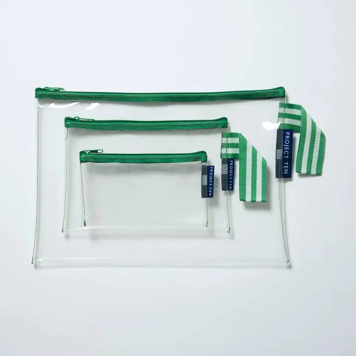 Clear Zip Pouch Bundle (x3 sizes)