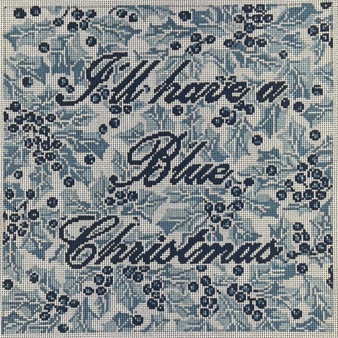 KW048 Blue Christmas Pillow - TS