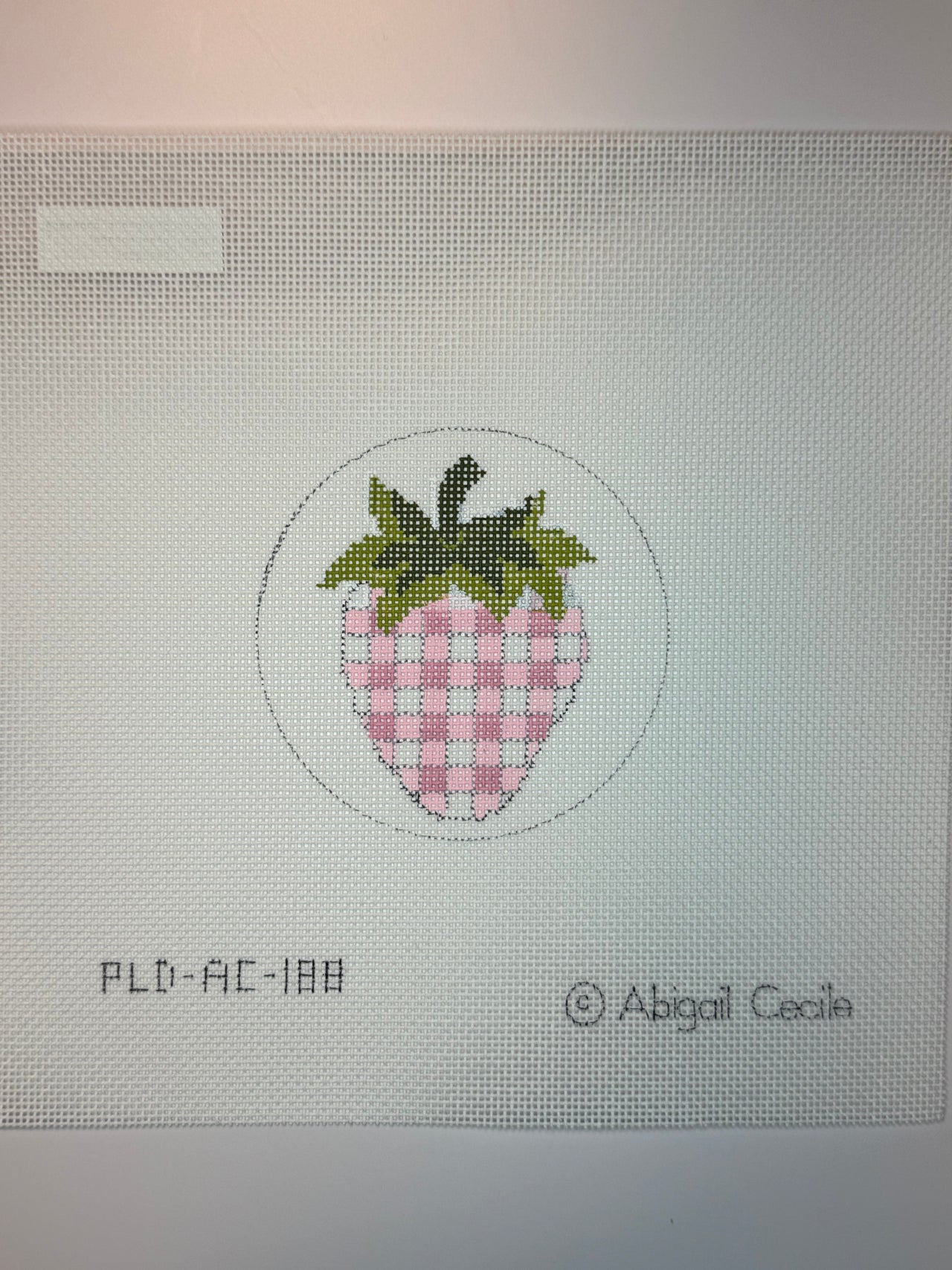 AC-188 Strawberries Pink Check - MKT
