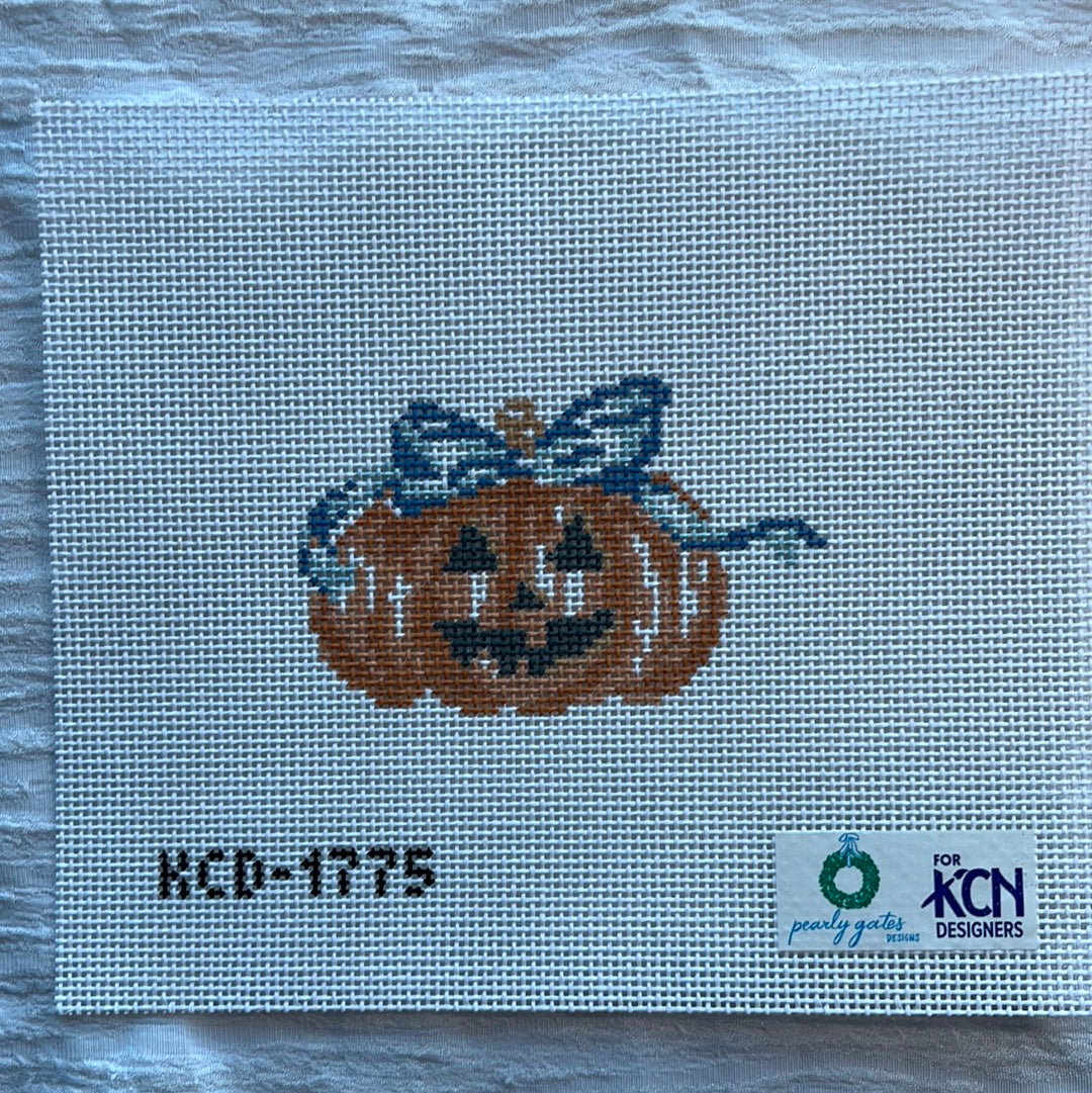 KCD1775 Pumpkin with Blue Bow