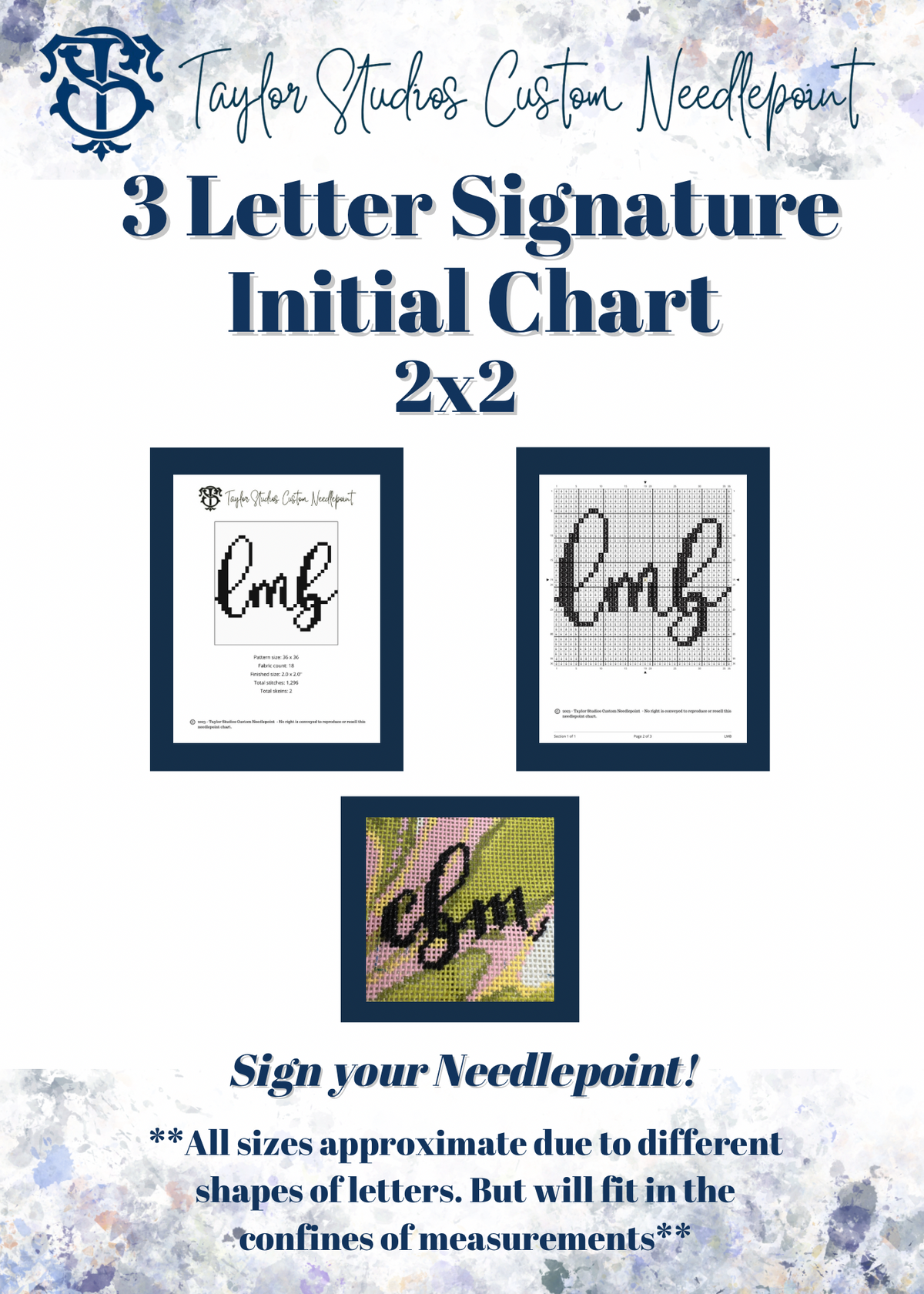Customer Initial Signature 3 Letter Custom Initials Signature Chart