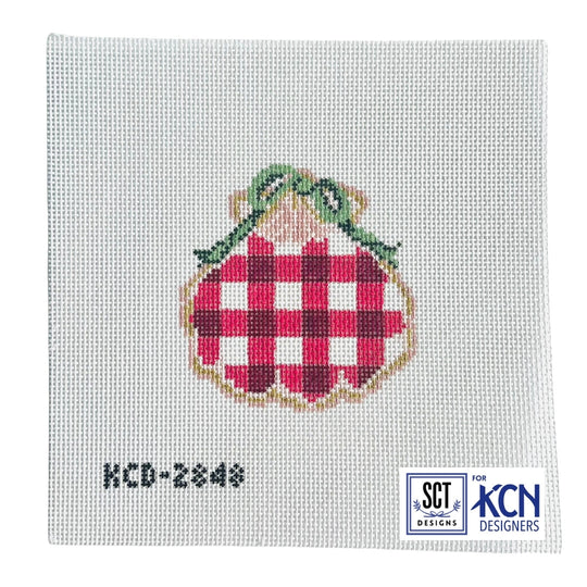 Red Gingham Gilded Scallop KCD2848