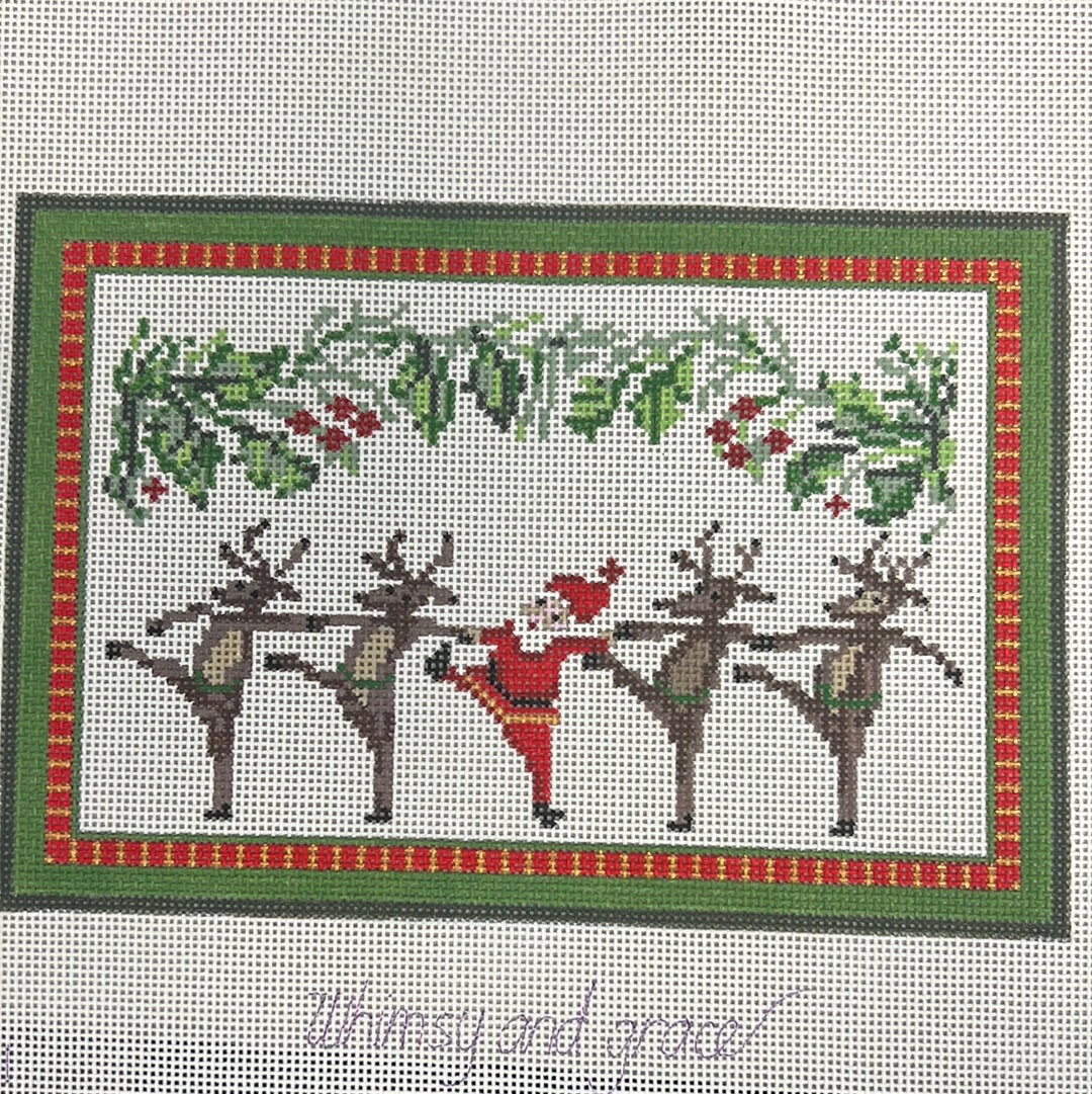 KCP1 Dancing Santa and Reindeer, with Stitch Guide