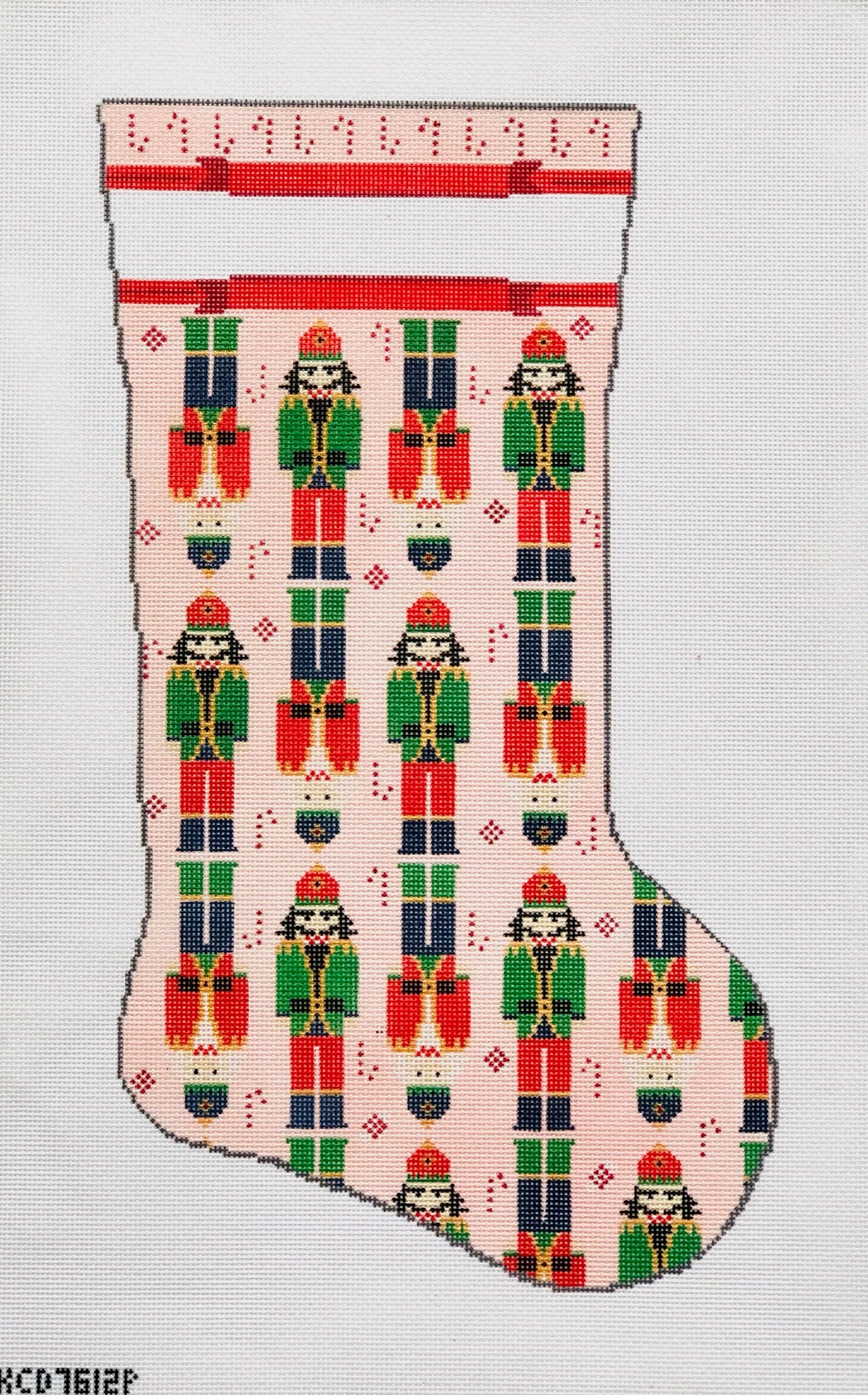 KCD7612P Nutcracker Stocking on Pink Stocking - TS