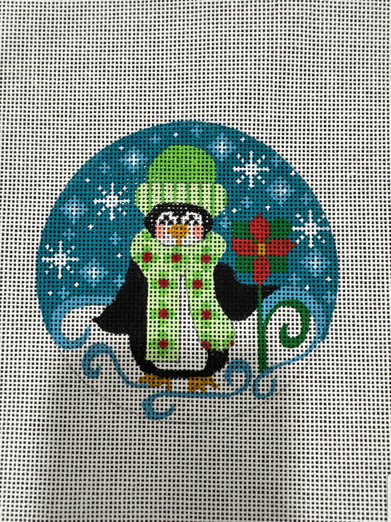 CH-711 Penguin on Ice with Flower