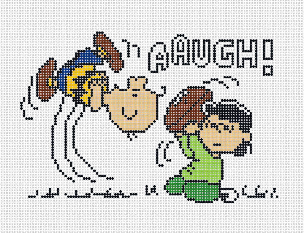 PNTS-EV06 PEANUTS Football - Charlie Brown & Lucy - "AARGH!" Canvas - SE