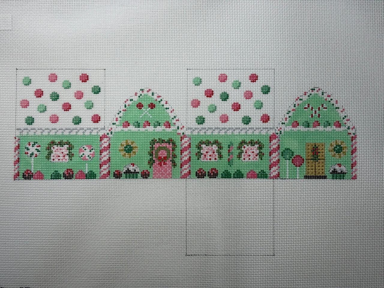 6270 Pink & Green Mints 3D Gingerbread House - MKT3
