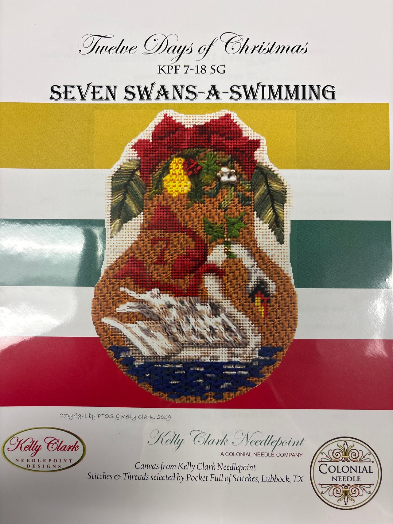 KC-KPF7-18SG Seven Swans-A-Swimming Stitch Guide - TS