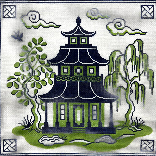 Blue and Green Pagoda 4444