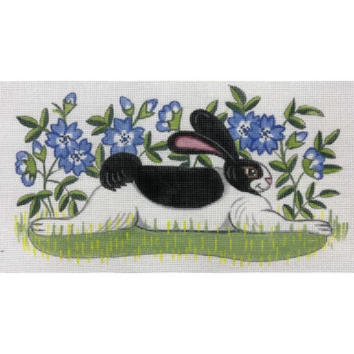 4643 Rabbit in Blue Flowers