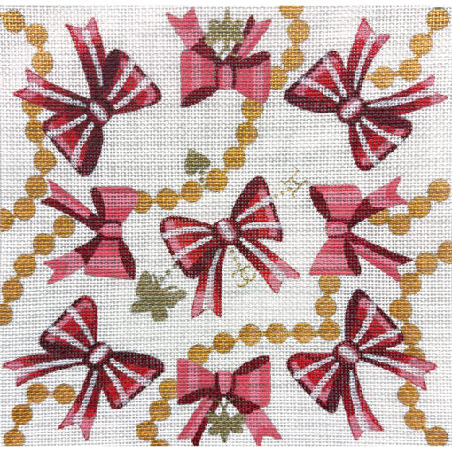 4954 Red Bows w/ Pearls