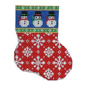 CT-1055 Snowman / Flake Mini Sock