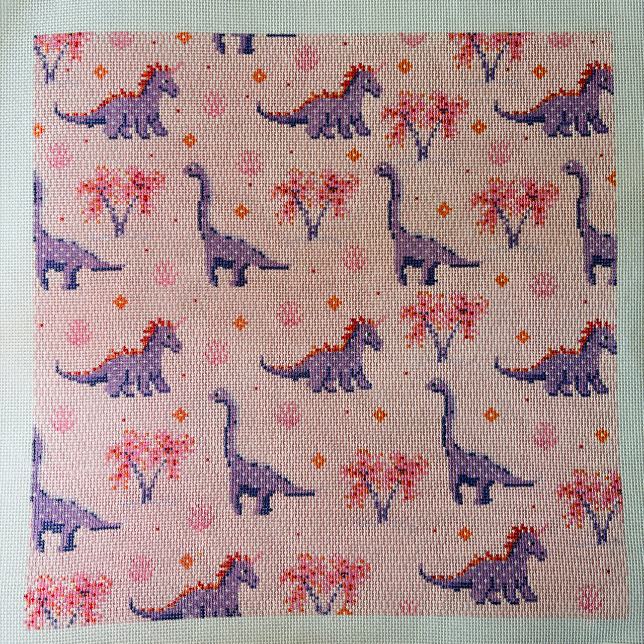 Dinosaur Large Square - Pink and Purple