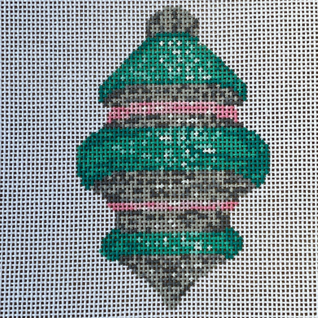 MS56 Teal/Silver Shiny Bright Ornament - TS