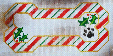 BP-02-13M Candy Cane Bone Ornament